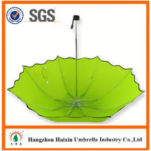 2015 Latest Factory Wholesale Parasol Print Logo custom 3 fold umbrella with case